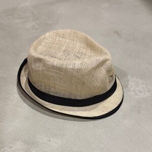 Ralph Lauren Cream and Black Fedora Hat